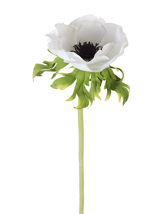 2270026WH | 22" | POPPY ANEMONE STEM | WHITE