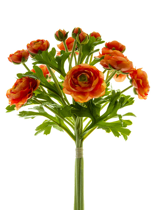 2280013OR | 12" | RANUNCULUS BOUQUET | ORANGE