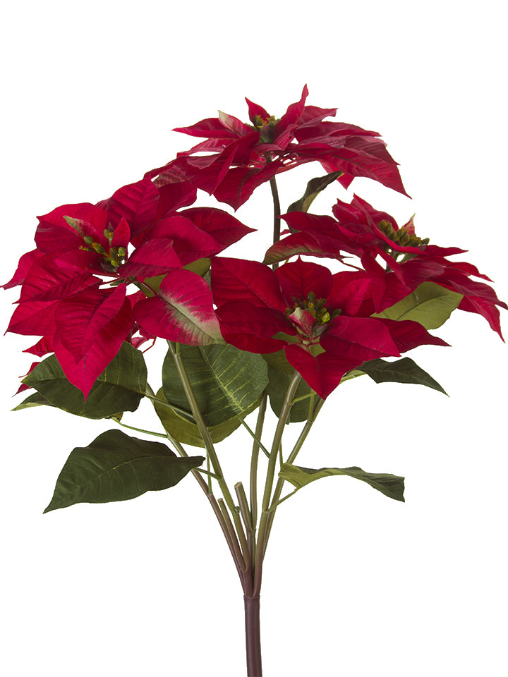 2822087RD  29" POINSETTIA BUSH X5 RED