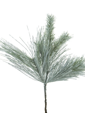 2830259WH | 15" | FLOCKED EVERGREEN MIX SPRAY | FLOCKED WHITE