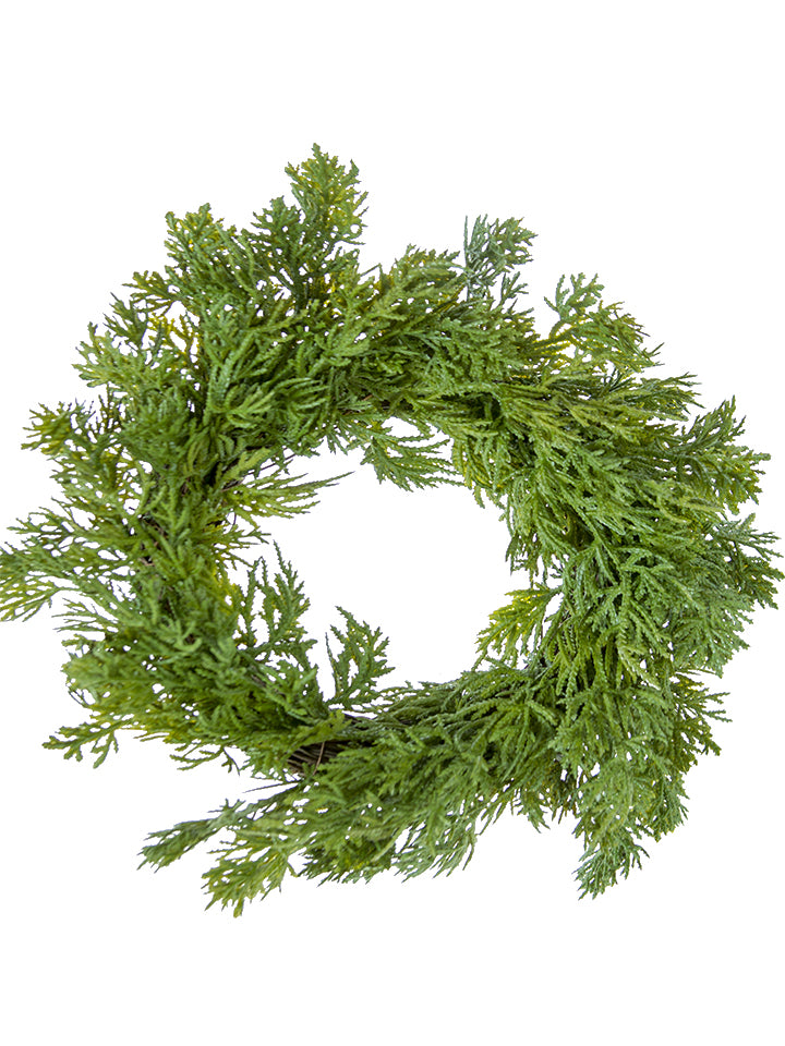 2833013GR | 12" | CEDAR PINE WREATH | GREEN