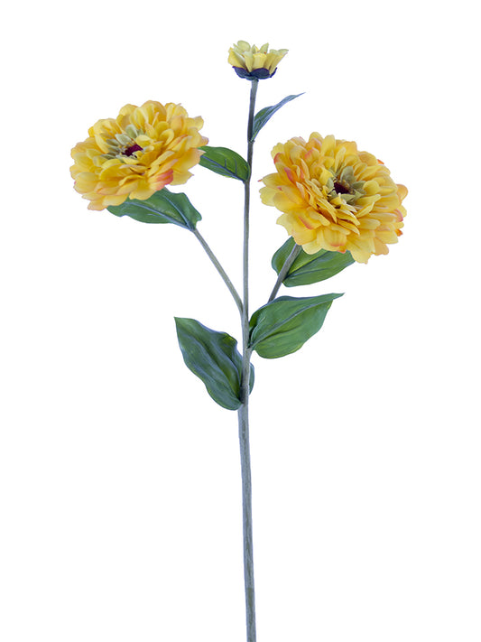 2258032YL | 25" | FRESH TOUCH ZINNIA SPRAY | YELLOW - A&B Wholesale Market Inc