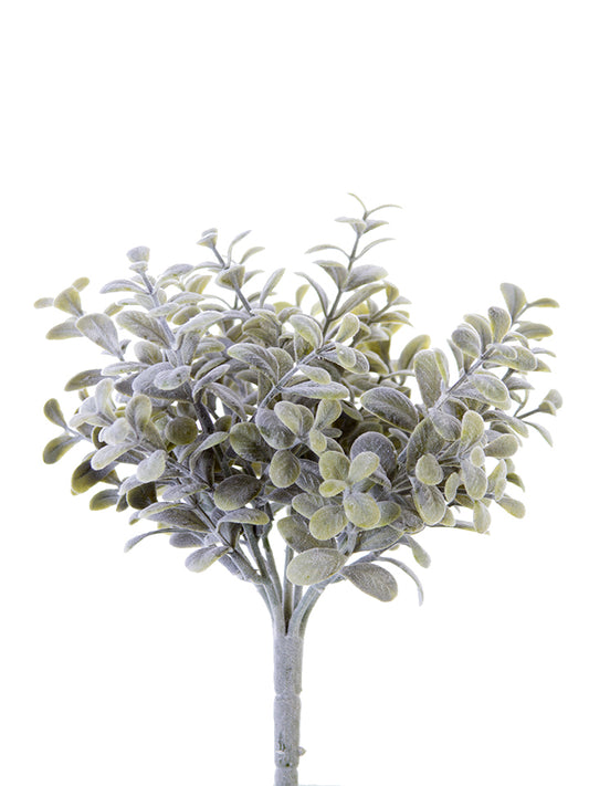 2320103FG | 11" | PEBBLE EUCALYPTUS BUSH | FROSTED GREEN