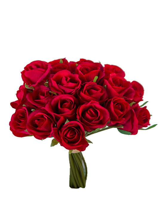 2221021RD 9" MINI ROSE BUNDLE X22- RED