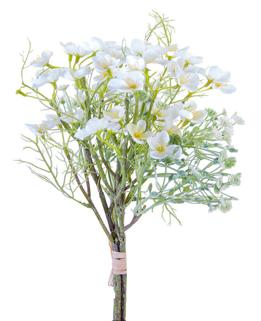 2285191CW | 16" | MINI WILD FLOWER BUNDLE | CREAM/WHITE