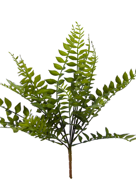 2320117GR   17.5" LONG LEAF FERN BUSH