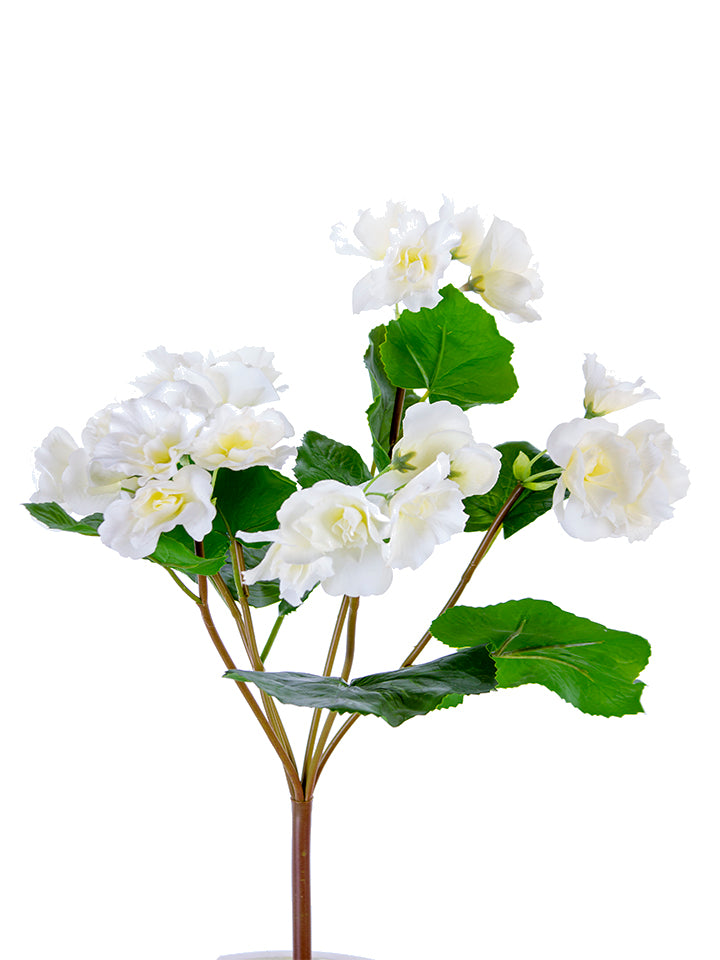 2227001WH | 17" | REAL TOUCH BEGONIA SPRAY | WHITE - A&B Wholesale Market Inc