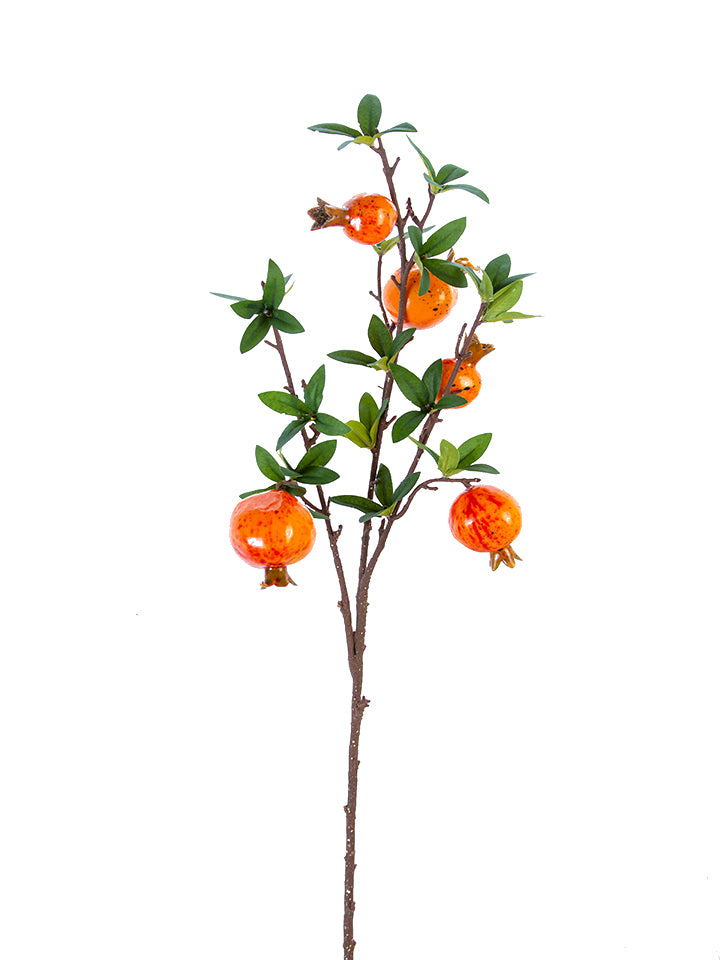 2140099OR  35" POMEGRANATE BRANCH- ORANGE