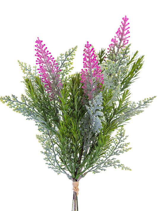 2310418GF | 15" | LAVENDER & ROSEMARY BUNDLE | GREEN/FUCHSIA
