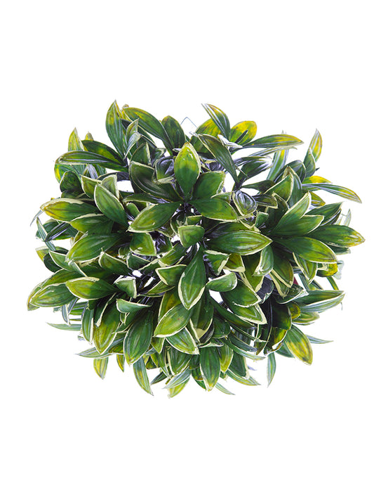 2310422GY | 7" x 7" x 4" | PRIVET HALF BALL | GREEN/YELLOW