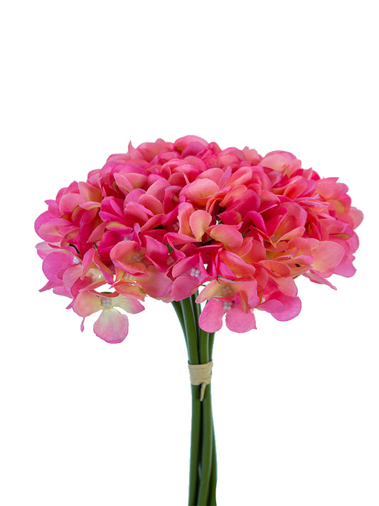 2255142CP | 11" | HYDRANGEA BUNDLE | CORAL PINK