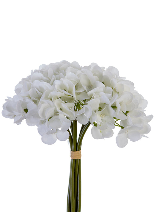 2255142WH | 11" | HYDRANGEA BUNDLE | WHITE