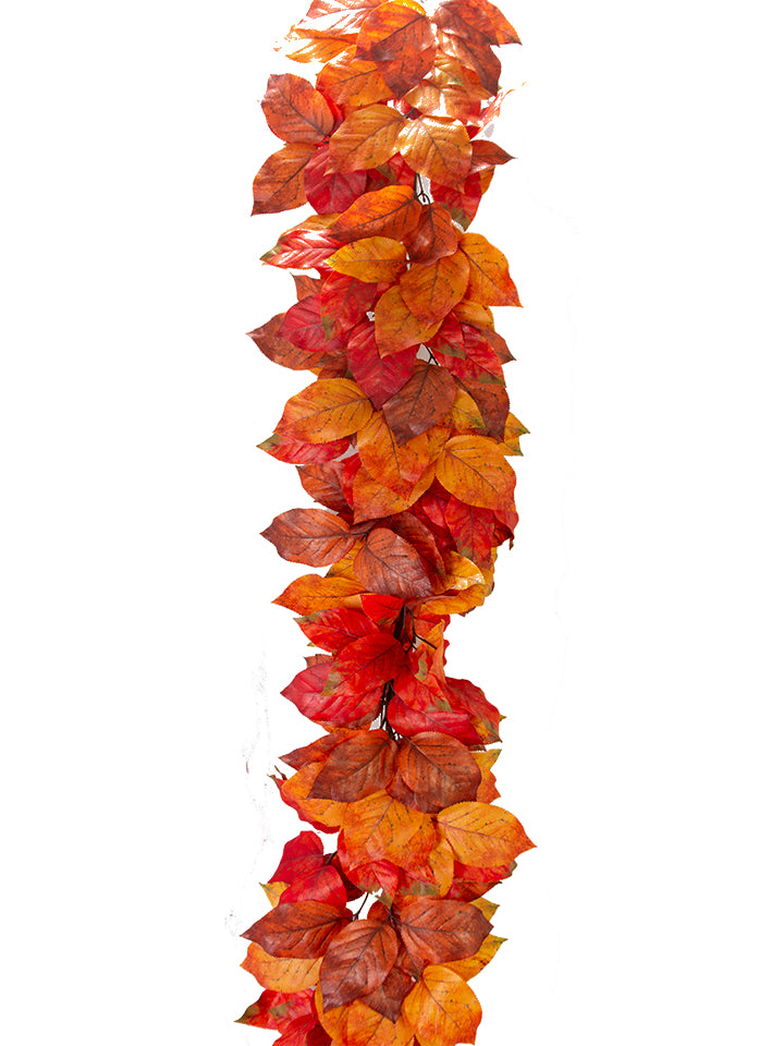 2755123RO | 63" | FALL SALAL GARLAND | RUST/ORANGE/BROWN