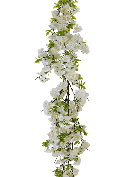 2296016CR | 72" | CHERRY BLOSSOM GARLAND | CREAM