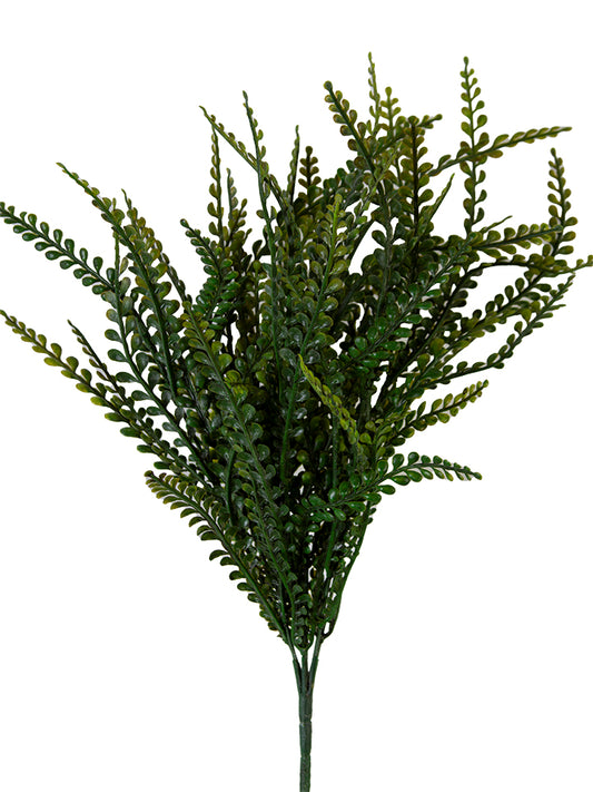 2320162DG | 18" | BUTTON LEAVES BUSH | DARK GREEN