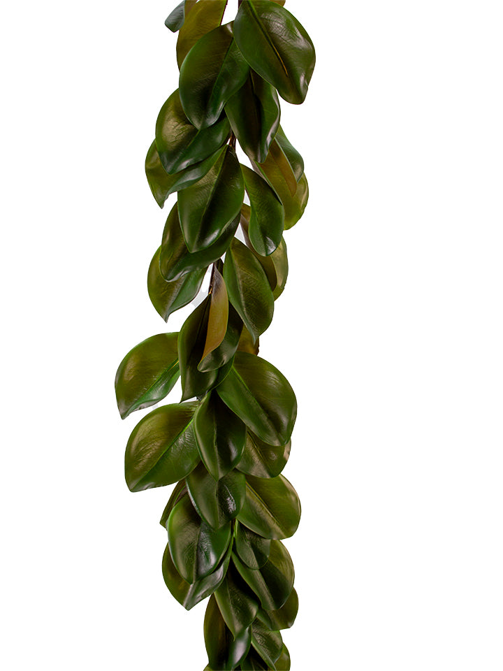 2390088GR | 5FT | UV PROTECTED MAGNOLIA LEAVES GARLAND | GREEN