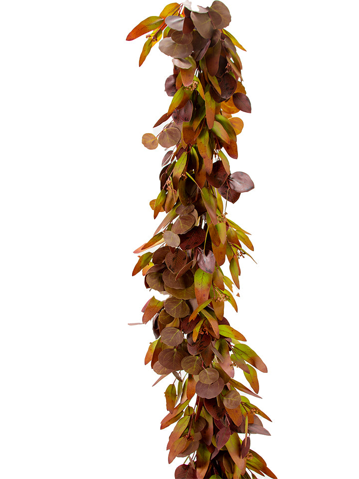 2755129GB | 5.3' | MIXED EUCALYPTUS GARLAND | GREEN/BROWN