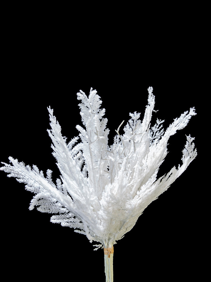 2825257WH | 19" | SNOWY CEDAR BUNDLE | FLOCKED WHITE