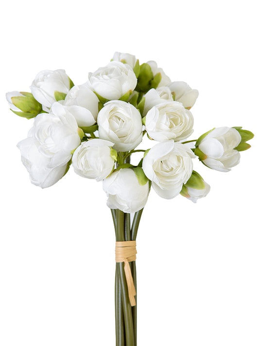 2280024WH | 11" | ROSE BUNDLE | WHITE