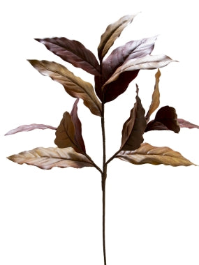 2751163RB | 35" | MAGNOLIA LEAF BRANCH | RUST BROWN