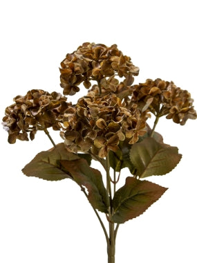 2752062BR | 17" | HYDRANGEA BUSH | BROWN