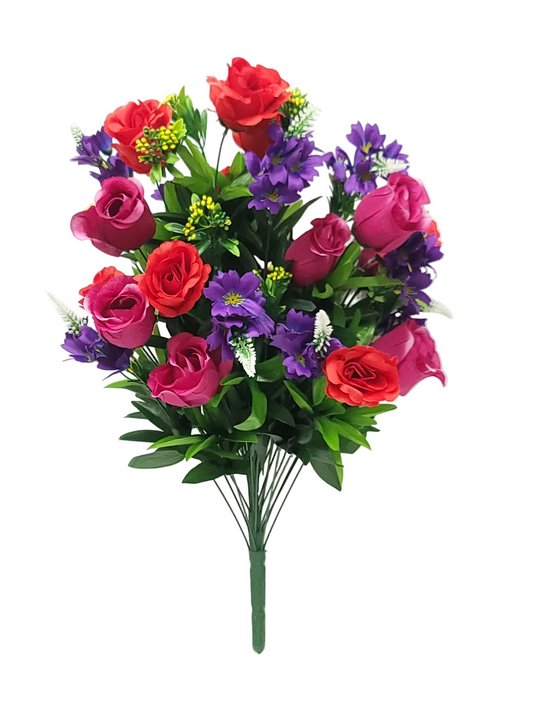 043832BRI | 29"L | ROSE/SPIKE BUSH X36 | BRIGHT