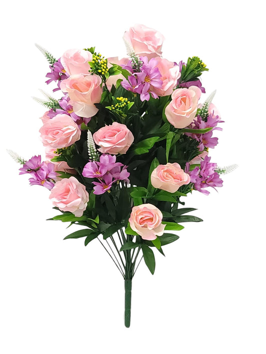 043832PAS | 29"L | ROSE/SPIKE BUSH X36 | PASTEL - A&B Wholesale Market Inc