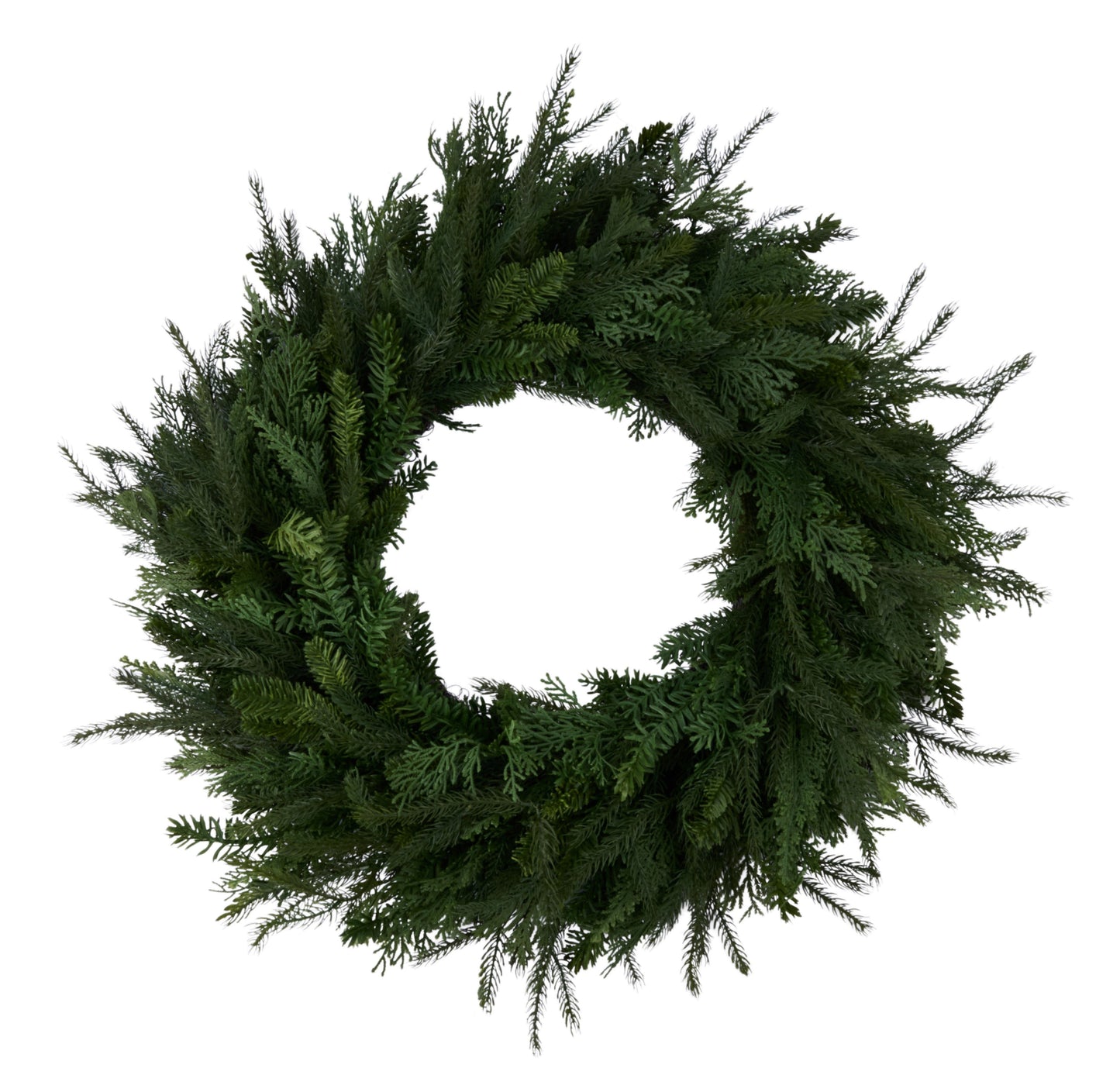 XX975109 | 30"Dia | Cedar/Mixed Pine/Juniper Wreath | Multi Green