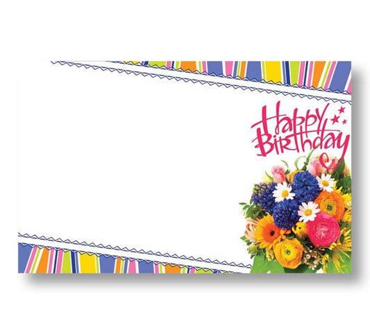 SP0418 | BIRTHDAY | HAPPY BIRTHDAY- SUMMER FLOWERS | 50PK