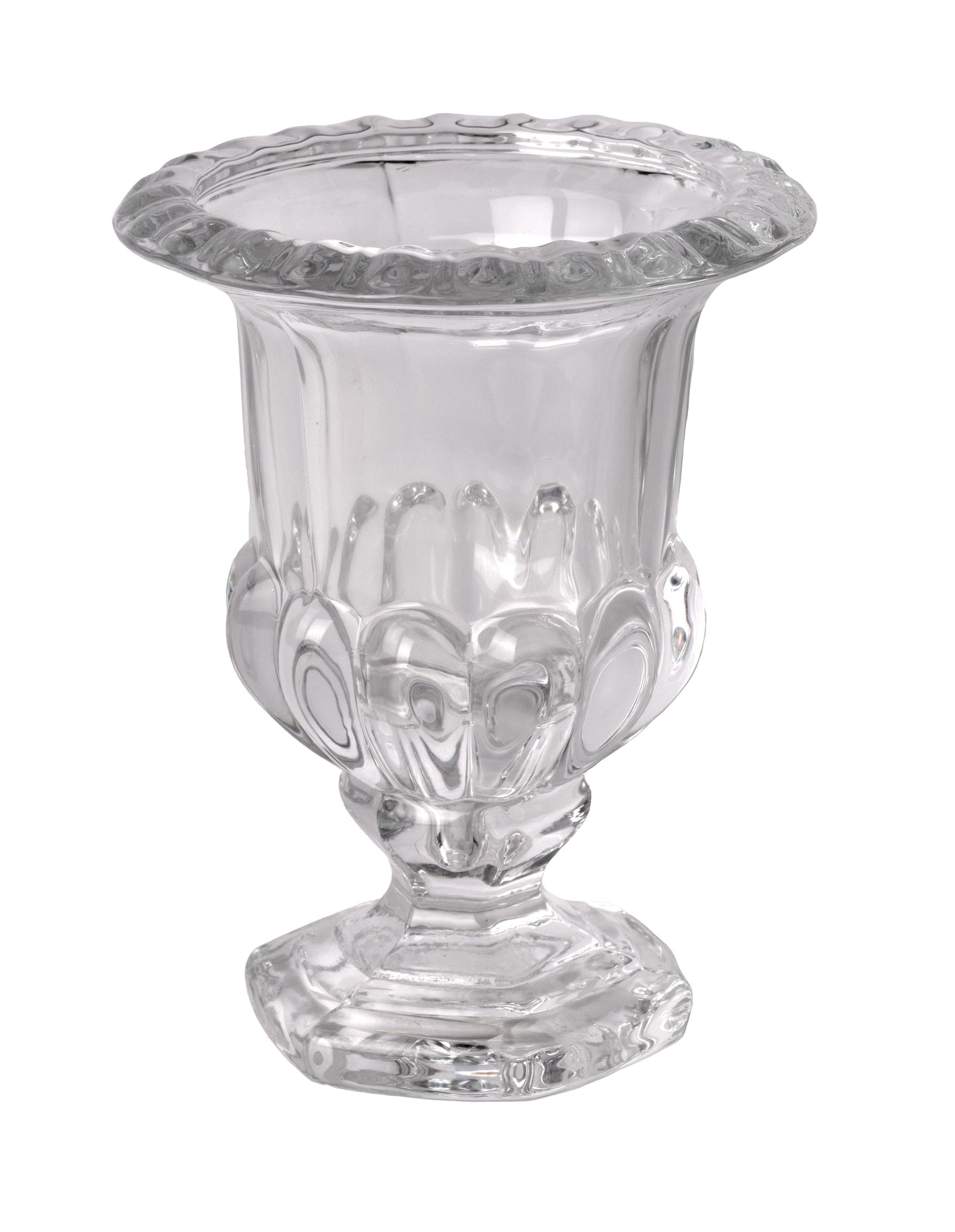 GM6050 | 6"Hx 4.5"Dia | Fluted Glass Compote