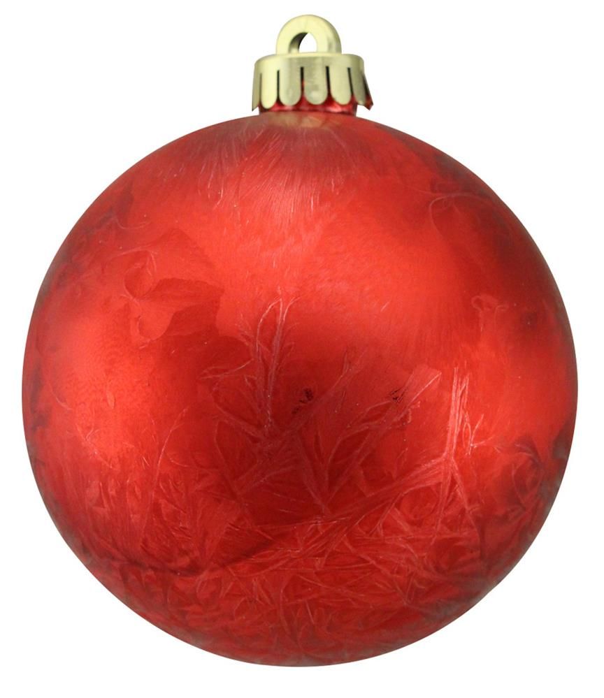 XH102224 | 250Mm | Feather Smooth Ball Orn | Red