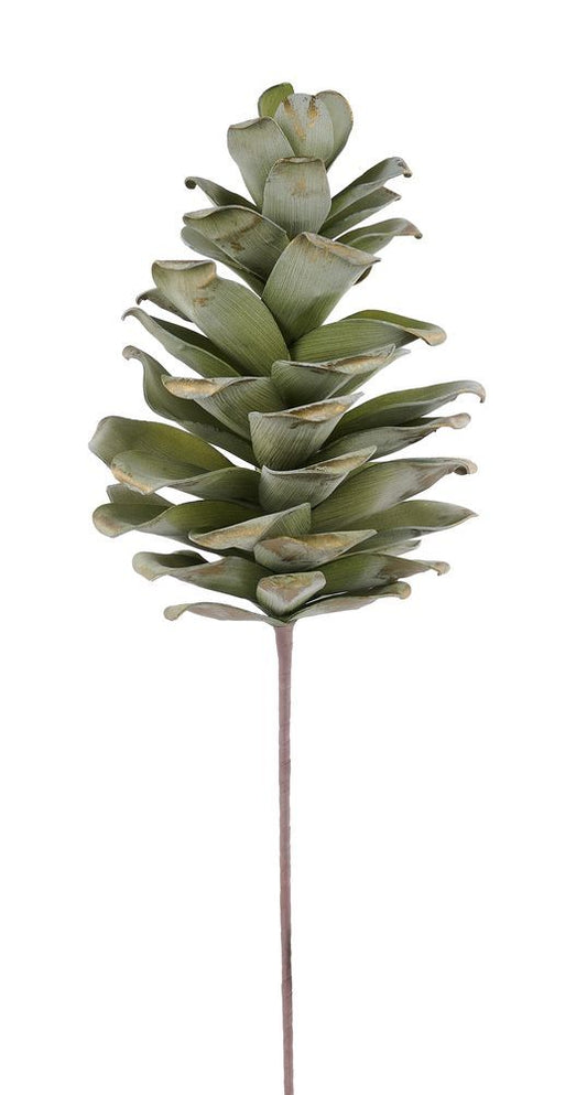 XD330686 | 12"H x 4"Dia | Eva Pinecone Pick, 24"Oal | Green/Gold
