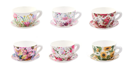 CM0006 | 7.5"Dia | Dolomite Cup w/Saucer | 6Pcs/Case