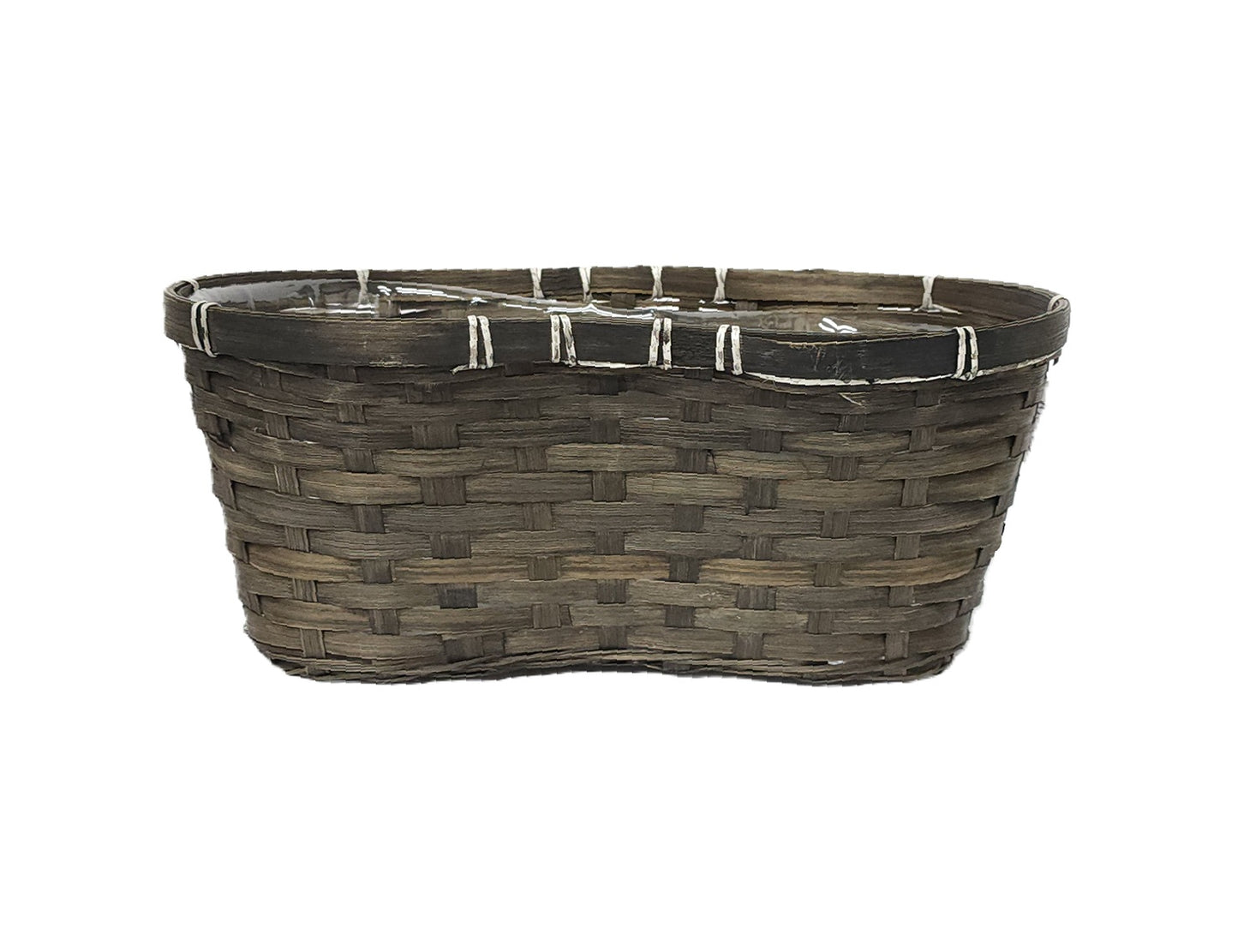 115088 | 6.5" x 2 | BAMBOO PEANUT BASKET | BROWN