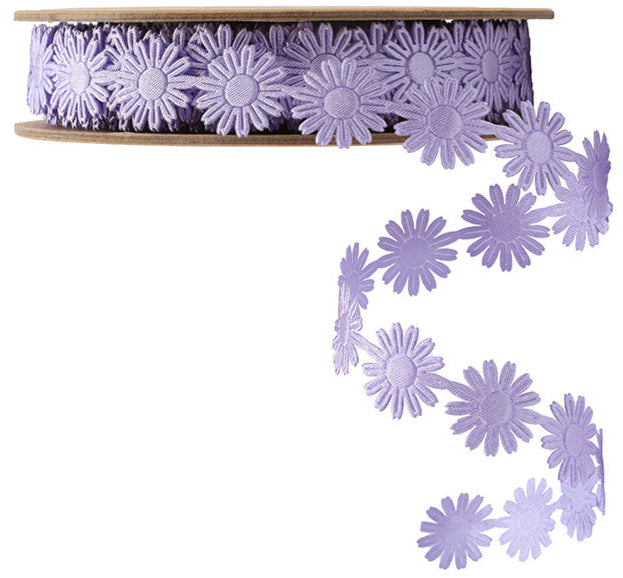 6201-421-16E | 3/4" | Ultra Sonic Trim | Daisy Flower Lavender | 10yd