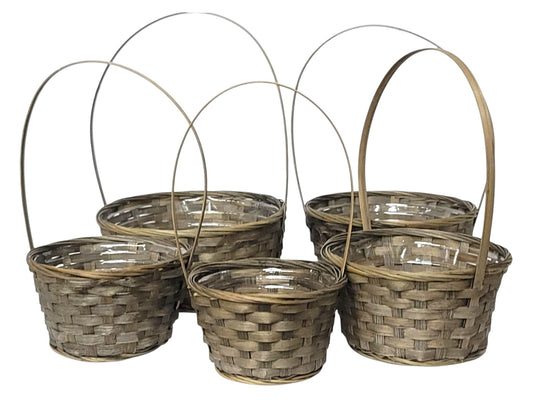 121083 | Bamboo Matte Brown w/ Handle | 5Pcs/Set