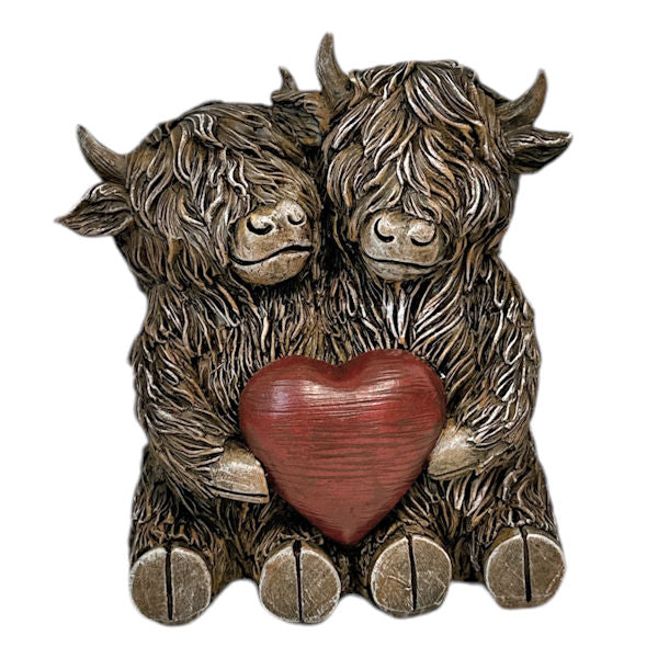 14087 | TWO HIGHLAND COWS HEART