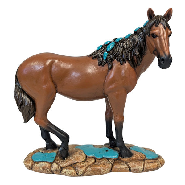 14921 | STANDING HORSE W/TURQUOISE ACCENT
