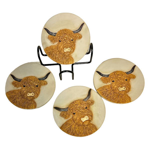 15695  MOO COW COASTERS 4"X4"X2"