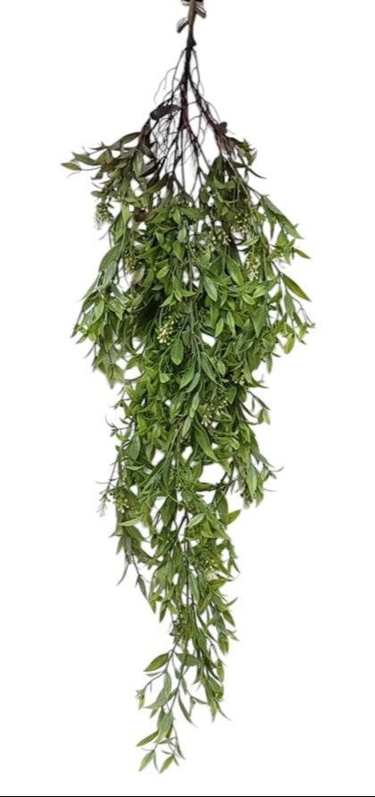 15712  MINI LEAVES HANGING BUSH- LT. GREEN