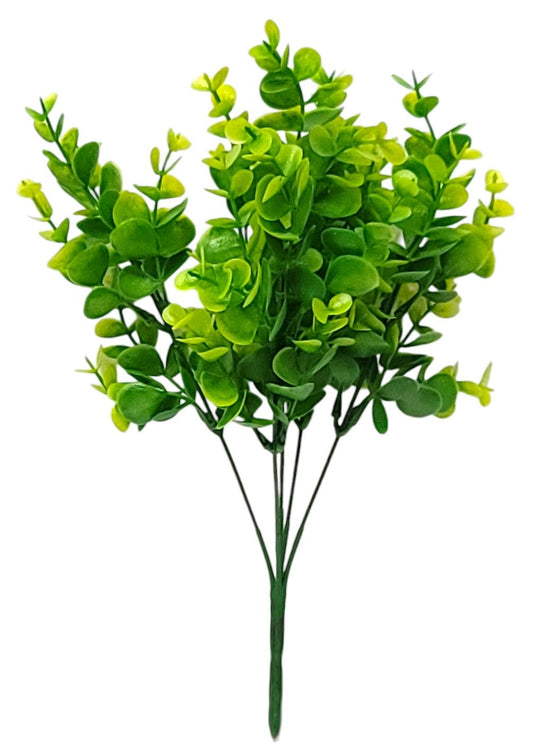 161541GRN | 14"L | POLY BOXWOOD BUSH X5 | GREEN