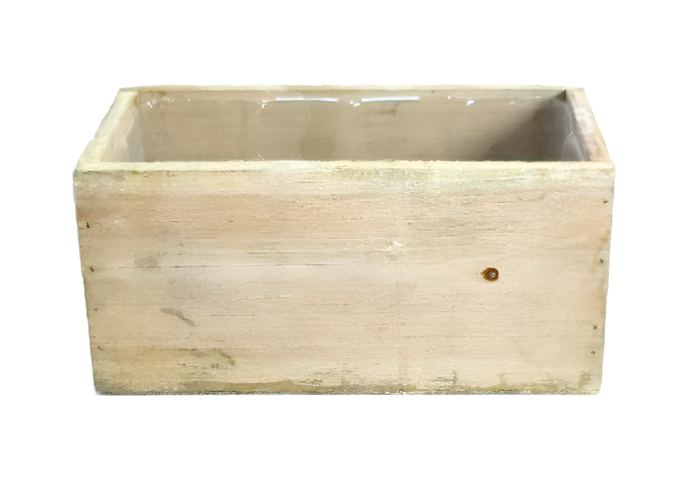 170366-WH | 7.5" | Rectangular Wood Box Planter | White