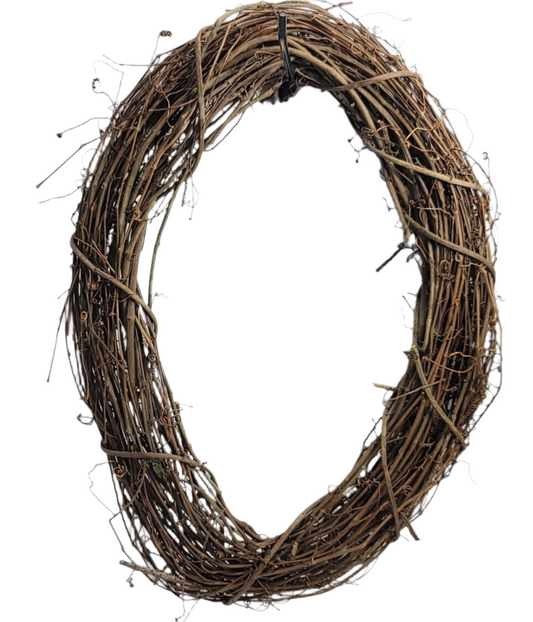 18" OVAL GRAPEVINE WREATH