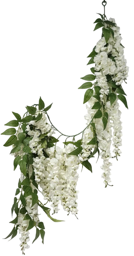19231 | Wisteria Garland x8 | Cream - A&B Wholesale Market Inc