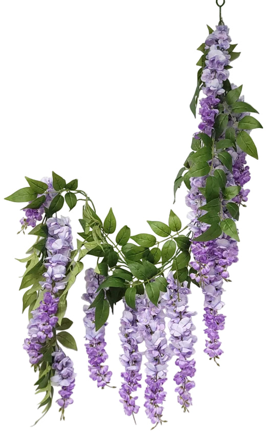 19232 | Wisteria Garland x8 | Purple - A&B Wholesale Market Inc