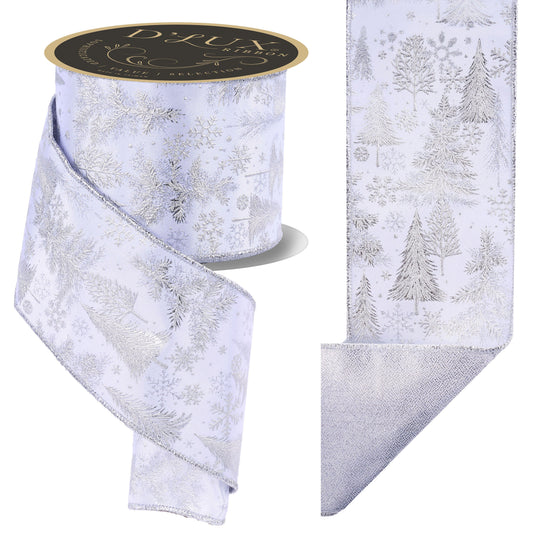 LX32598Y | 4" | Foil Tree/Fused | While w/Silver Backing | 10yds