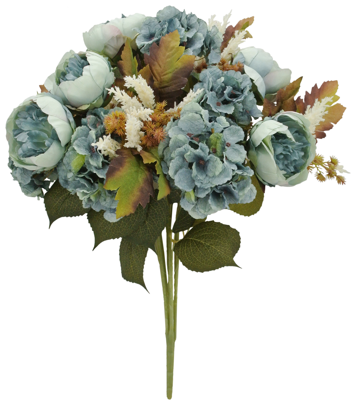 20137-BL | 23" | PEONY HYDRANGEA BUSH  | BLUE