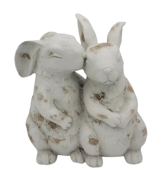 T23064 Resin Double Garden Rabbit - A&B Wholesale Market Inc
