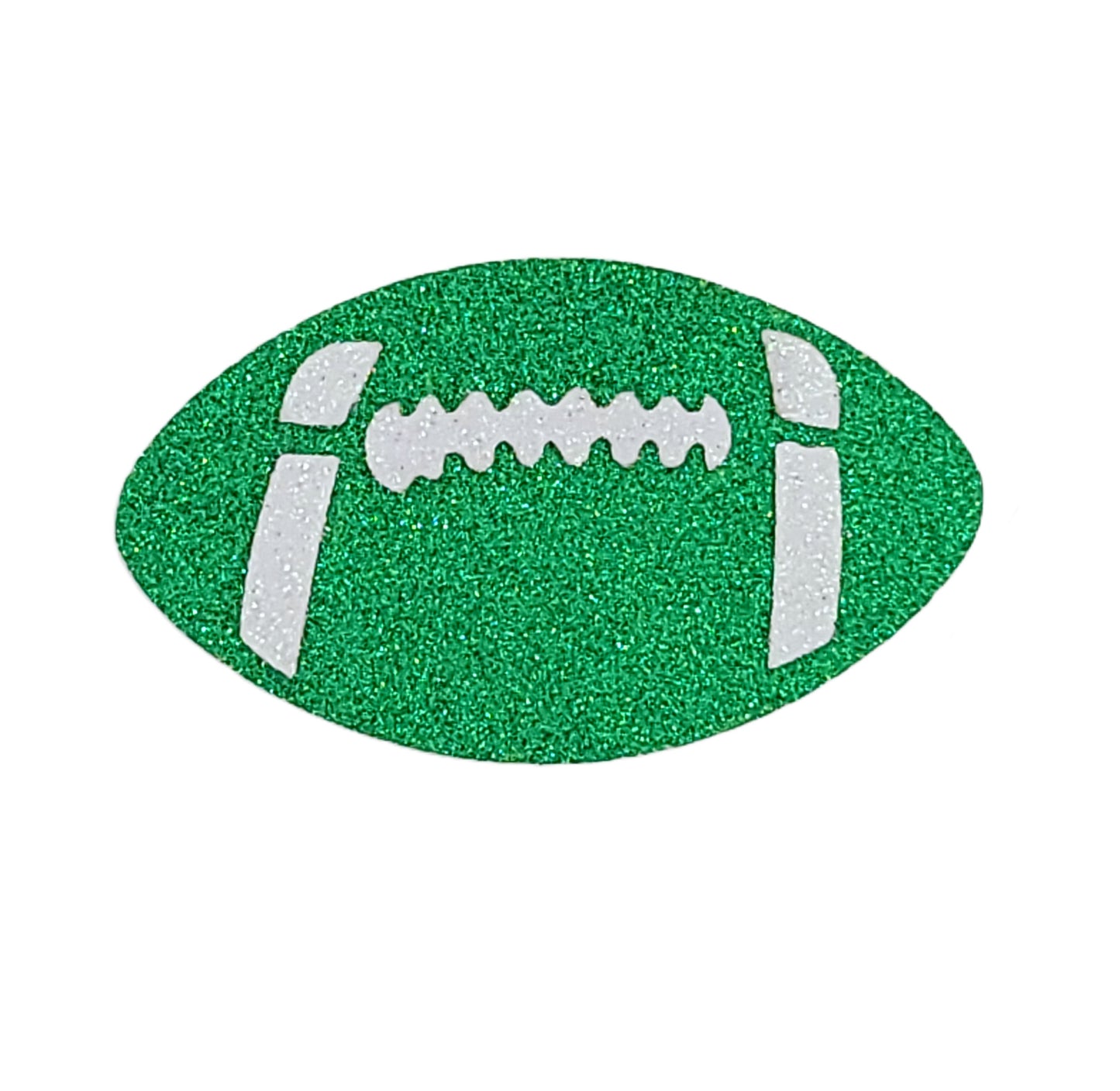 241562  GLITTER FOAM FOOTBALL- EMERALD GREEN