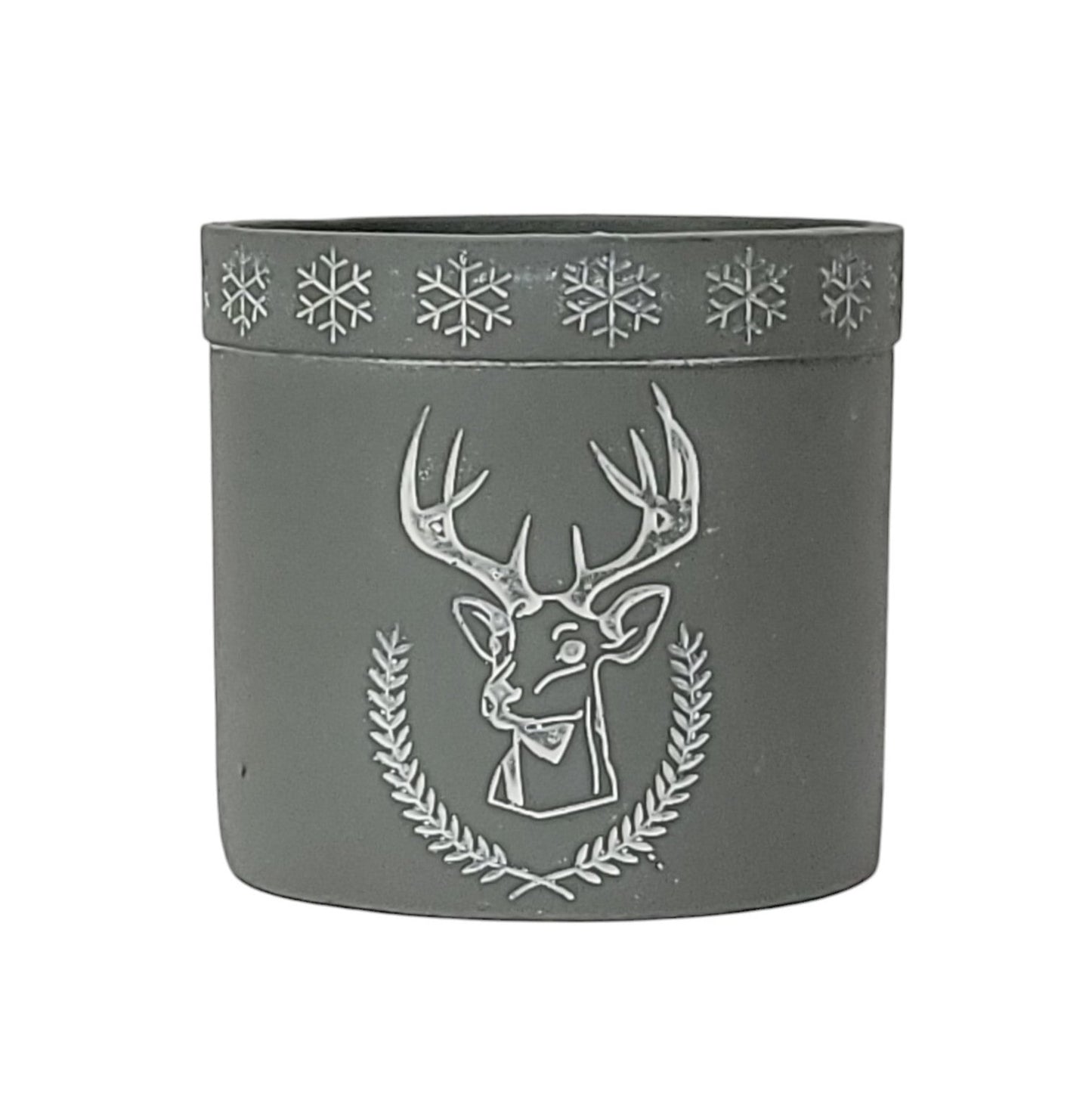 C21476 Resin Snowflake/Deer Pot 3A